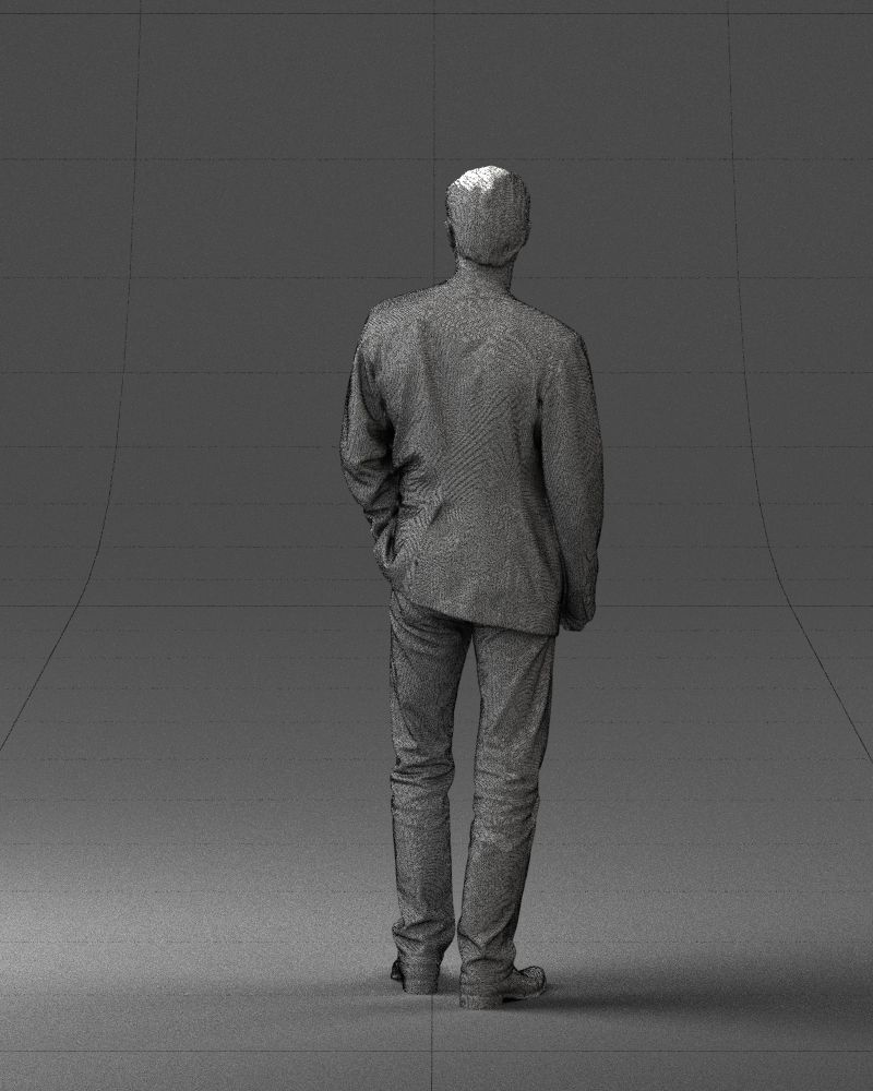 Guy gray blazer and jeans 0616 3D Print Ready 3D print model_20