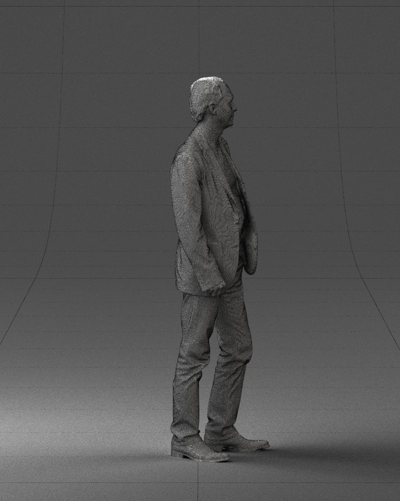 Guy gray blazer and jeans 0616 3D Print Ready 3D print model_29