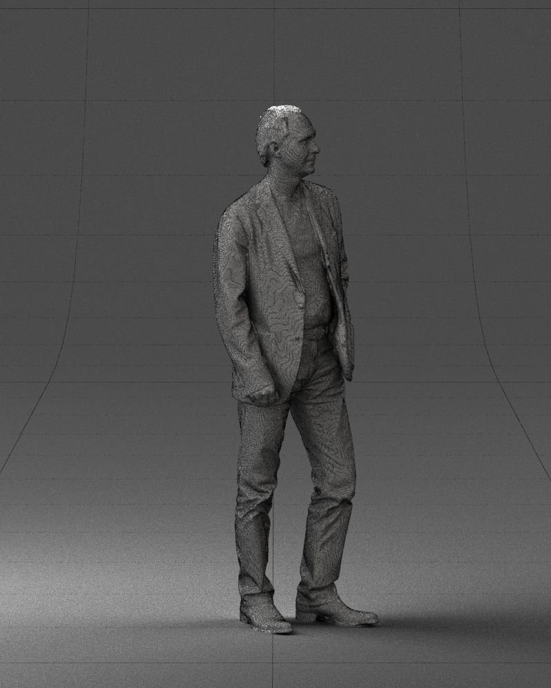 Guy gray blazer and jeans 0616 3D Print Ready 3D print model_32