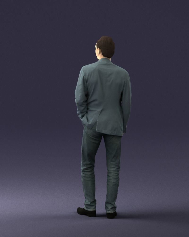 Guy gray blazer and jeans 0616 3D Print Ready 3D print model_15