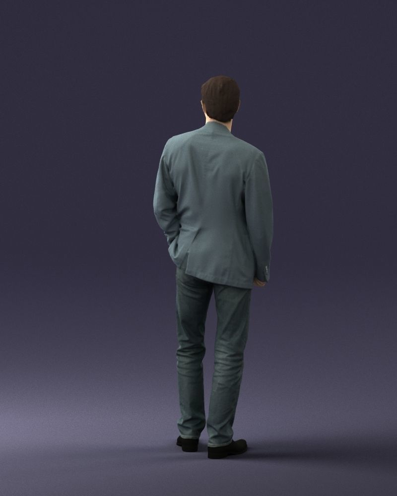 Guy gray blazer and jeans 0616 3D Print Ready 3D print model_18