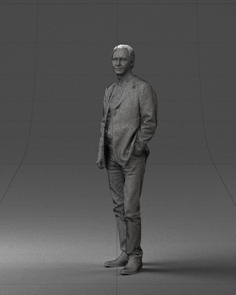 Guy gray blazer and jeans 0616 3D Print Ready 3D print model_5