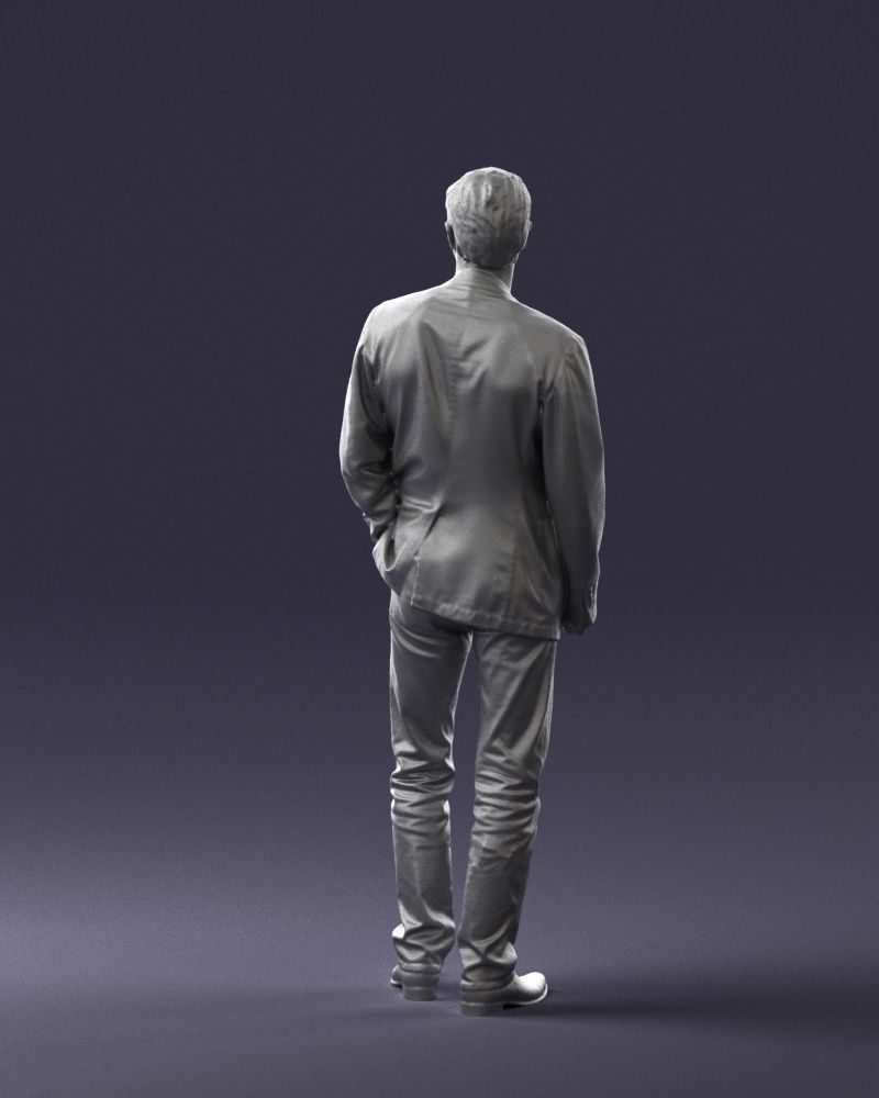 Guy gray blazer and jeans 0616 3D Print Ready 3D print model_19