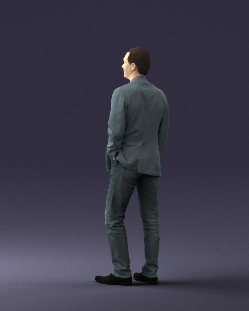 Guy gray blazer and jeans 0616 3D Print Ready 3D print model_12