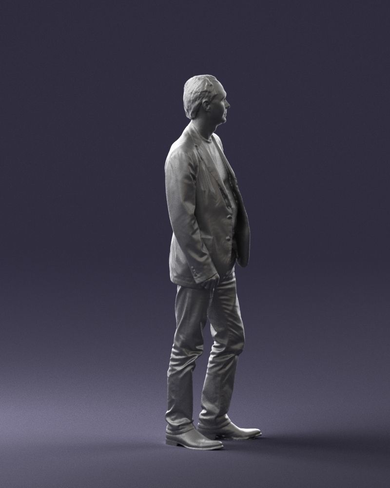Guy gray blazer and jeans 0616 3D Print Ready 3D print model_28