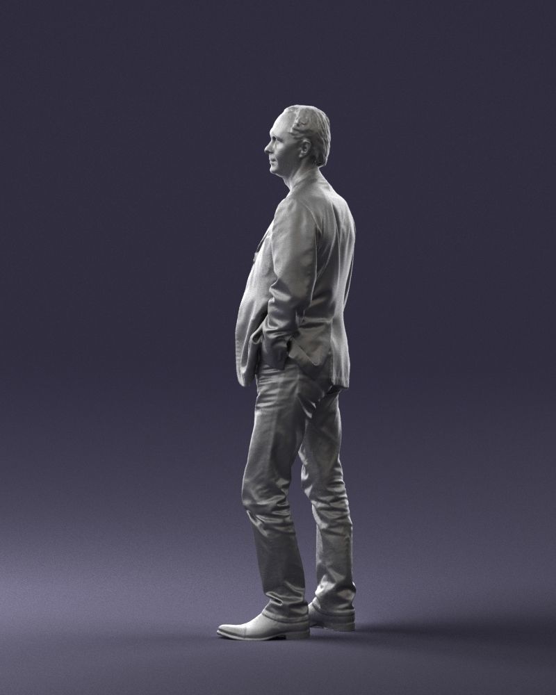 Guy gray blazer and jeans 0616 3D Print Ready 3D print model_10