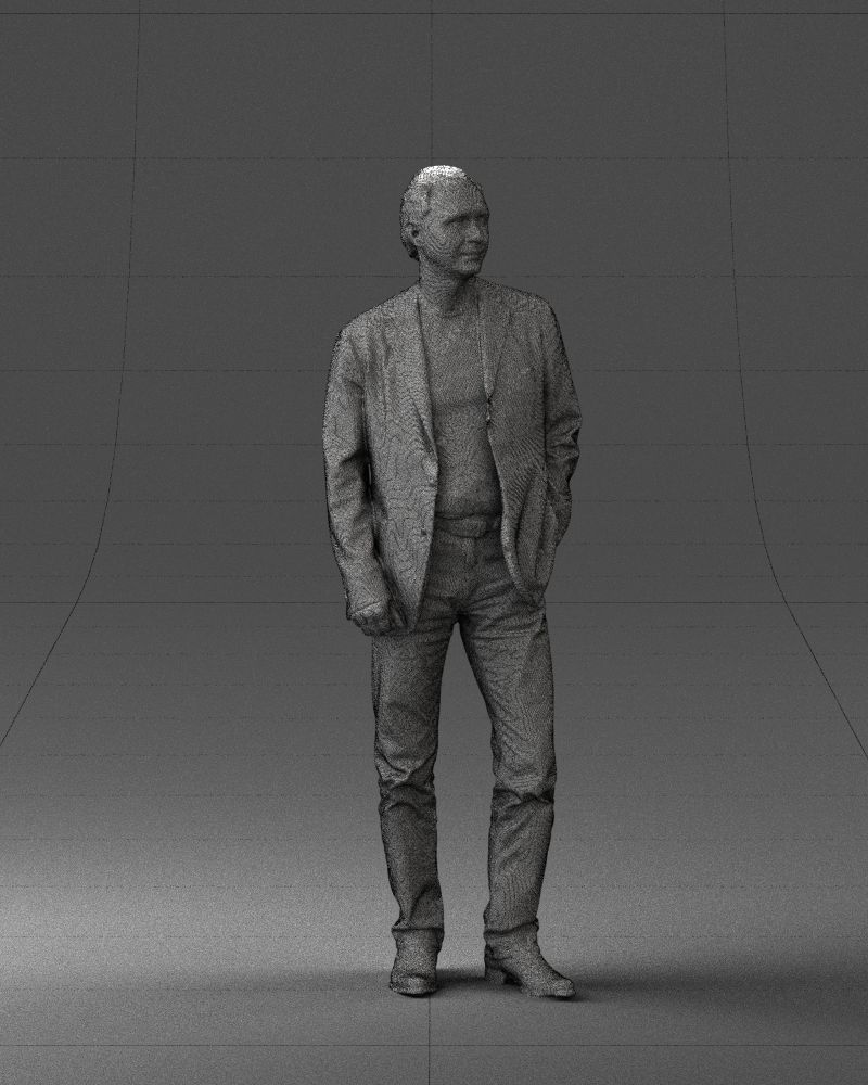 Guy gray blazer and jeans 0616 3D Print Ready 3D print model_35