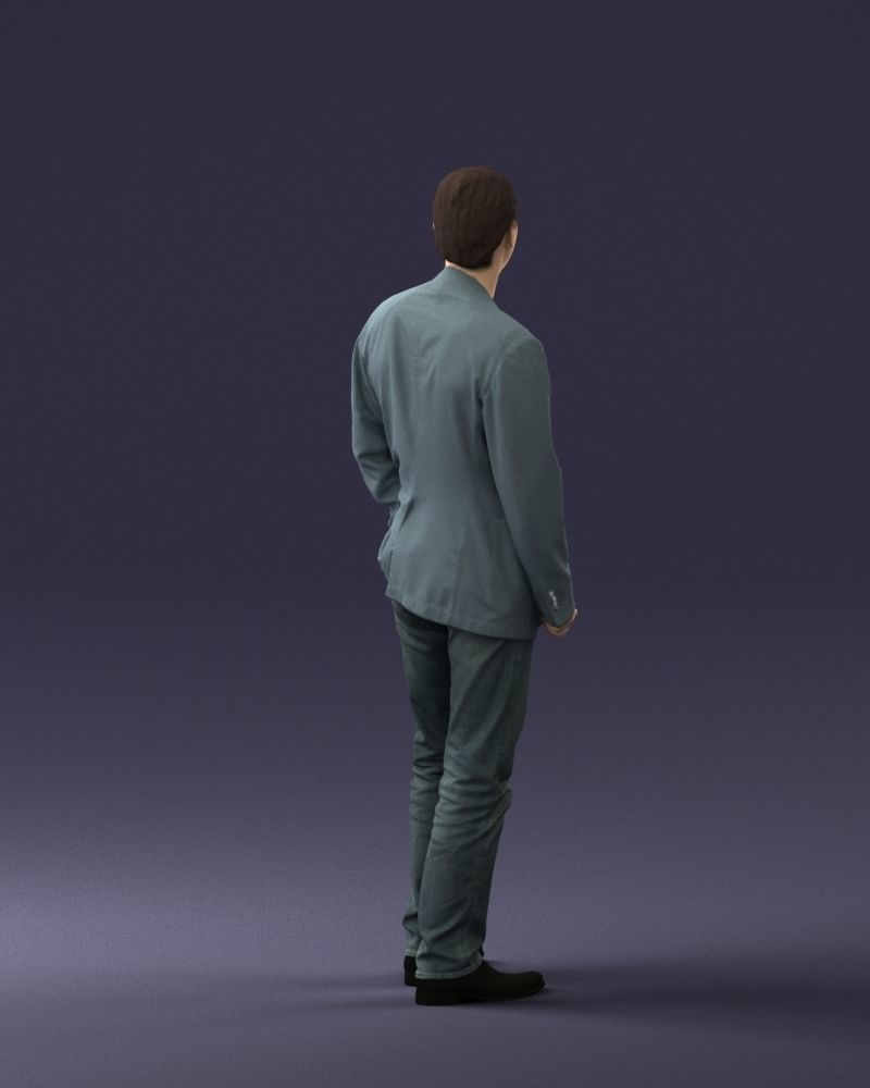 Guy gray blazer and jeans 0616 3D Print Ready 3D print model_21