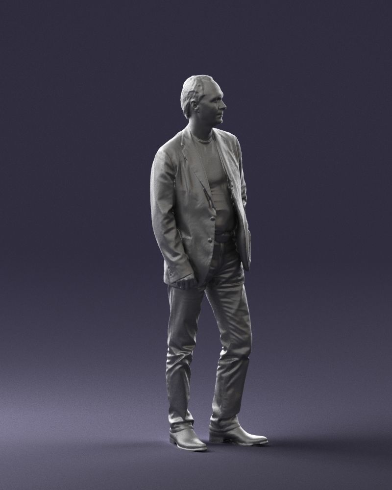 Guy gray blazer and jeans 0616 3D Print Ready 3D print model_31