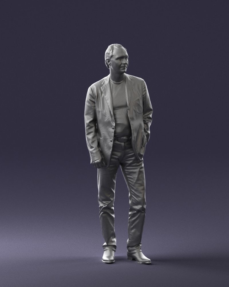 Guy gray blazer and jeans 0616 3D Print Ready 3D print model_34