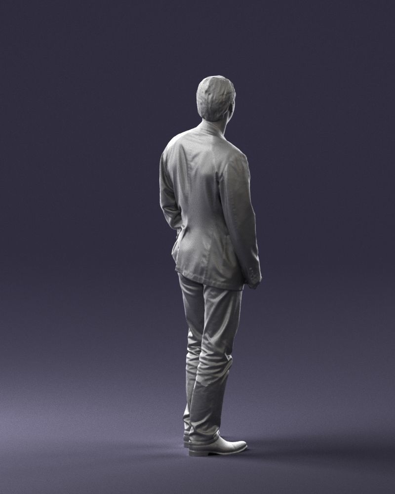 Guy gray blazer and jeans 0616 3D Print Ready 3D print model_22