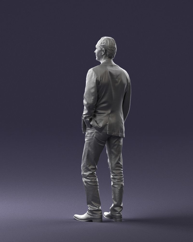 Guy gray blazer and jeans 0616 3D Print Ready 3D print model_13
