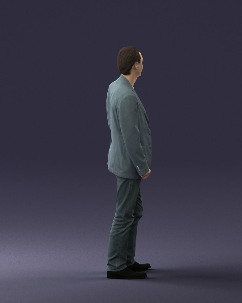 Guy gray blazer and jeans 0616 3D Print Ready 3D print model_24