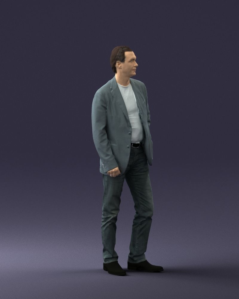 Guy gray blazer and jeans 0616 3D Print Ready 3D print model_30
