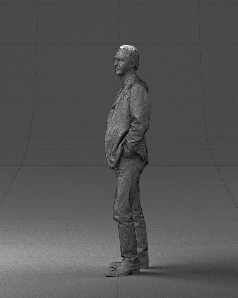 Guy gray blazer and jeans 0616 3D Print Ready 3D print model_8