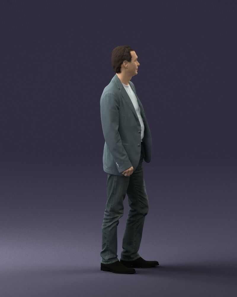 Guy gray blazer and jeans 0616 3D Print Ready 3D print model_27