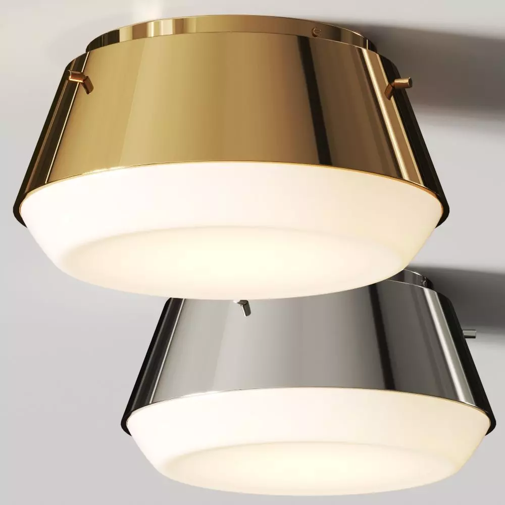 CB2 Exclusive Mari Milk Glass Flush Mount Light 3D model_0