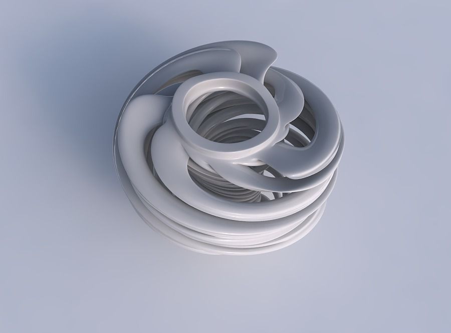 Vase wide top with twisted inner and outer lines very twisted... 3D print model_1
