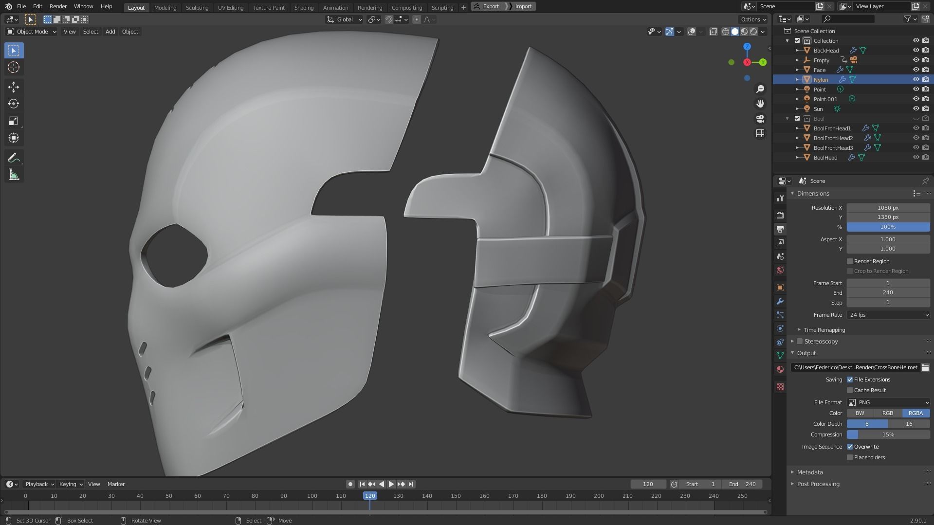 Crossbones Helmet for Cosplay 3D print model_10