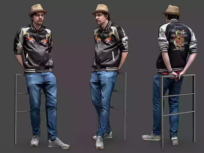 Stylized Man Character  3D model