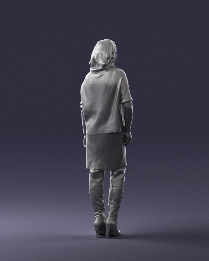 Woman in long boots 0618 3D model_22