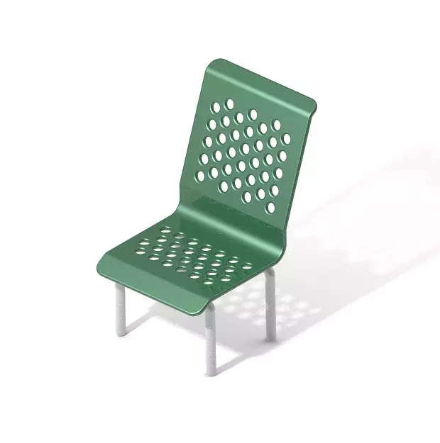 Stylish Perforated Chair 3D print model_0
