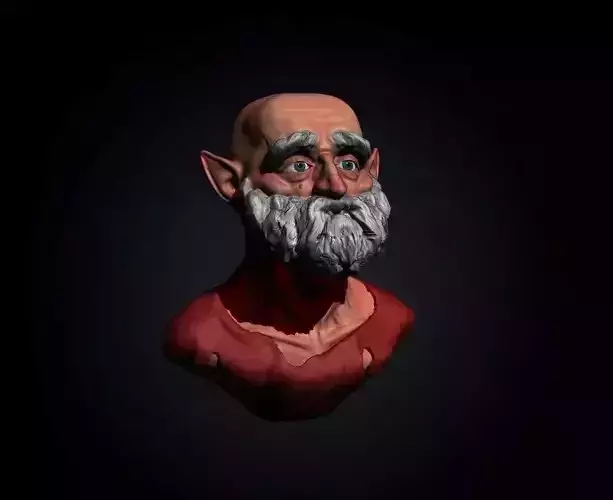 Model gnome old man with beard