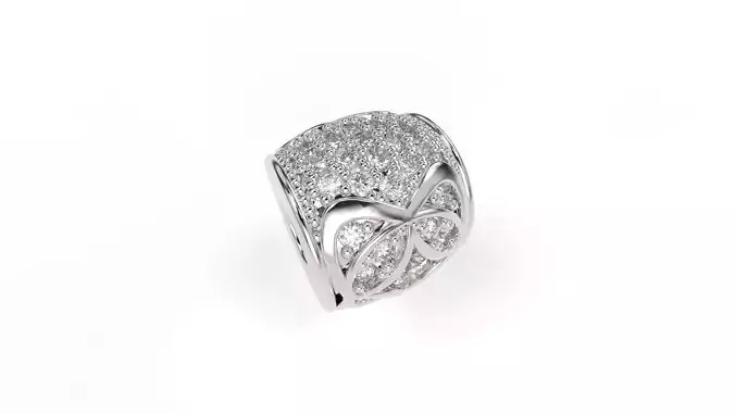 Flower and stars Charm with Gems