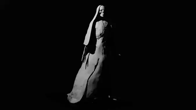Death statue of nun