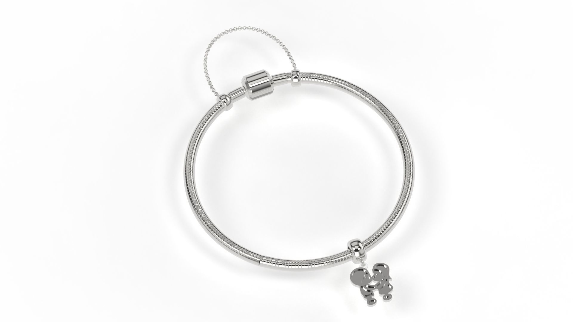 Boy and Girl Charm 3D print model_1