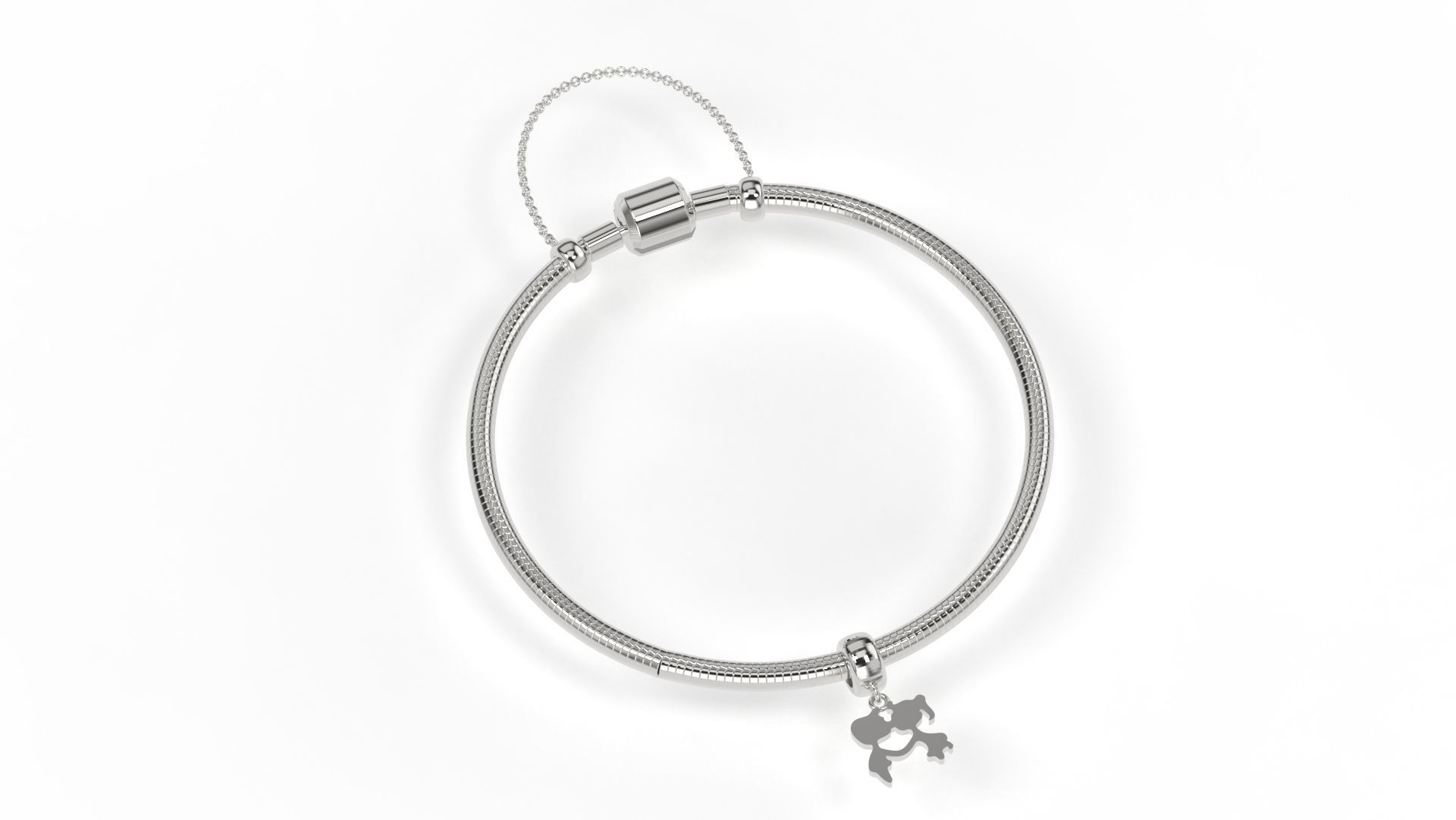 Boy and Girl Kissing Charm 3D print model_3