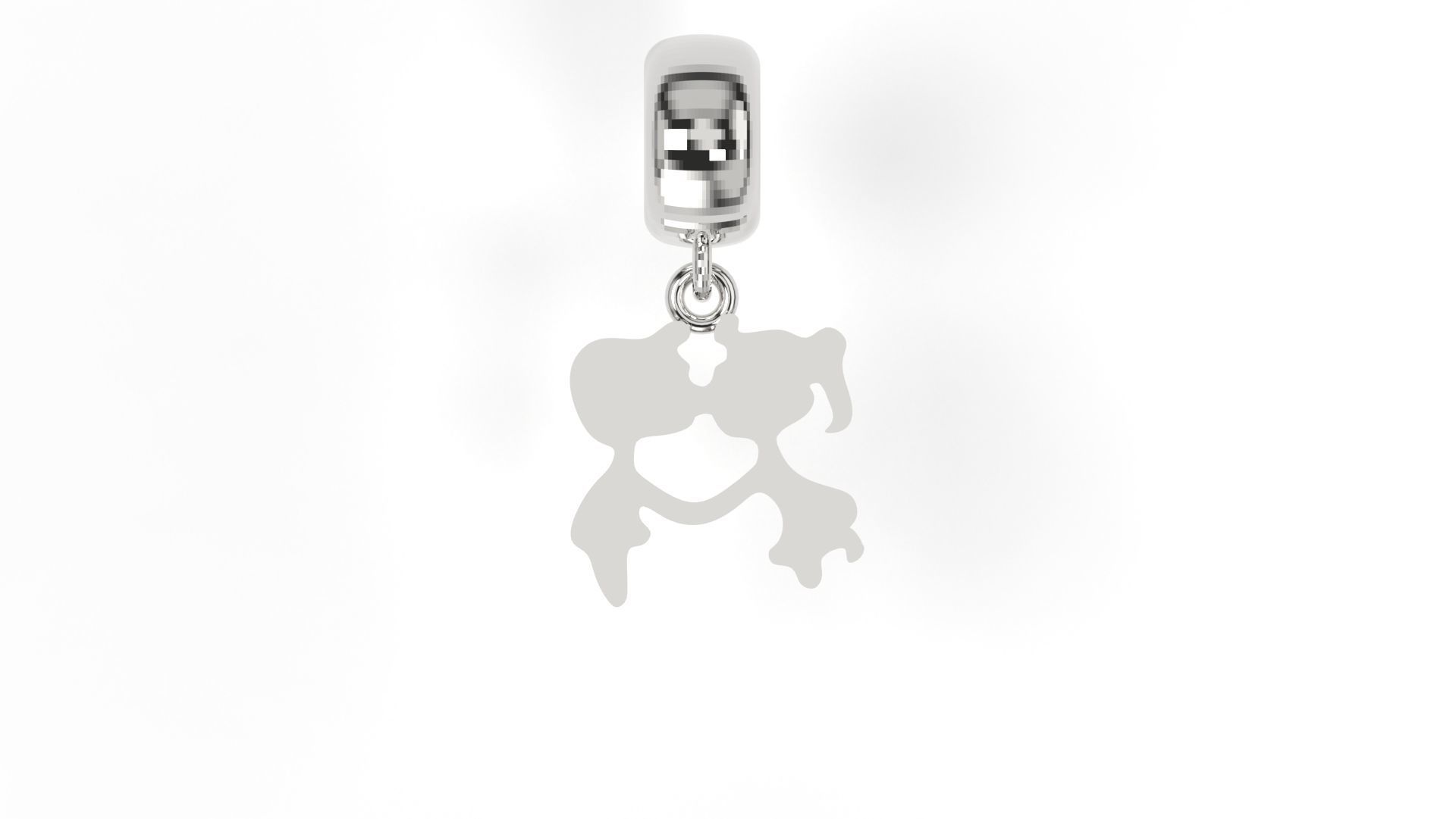 Boy and Girl Kissing Charm 3D print model_1