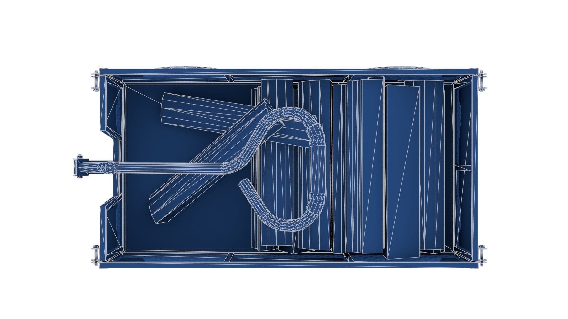 Trolley With Firewood Low-poly 3D model_24