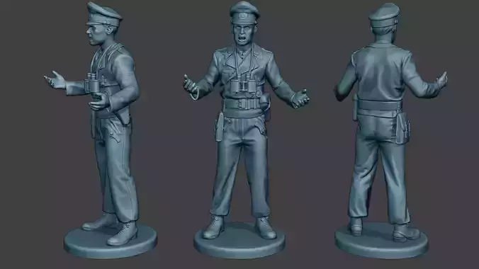 German Tank Crew unit ww2 Action2 GTC1 3D print model