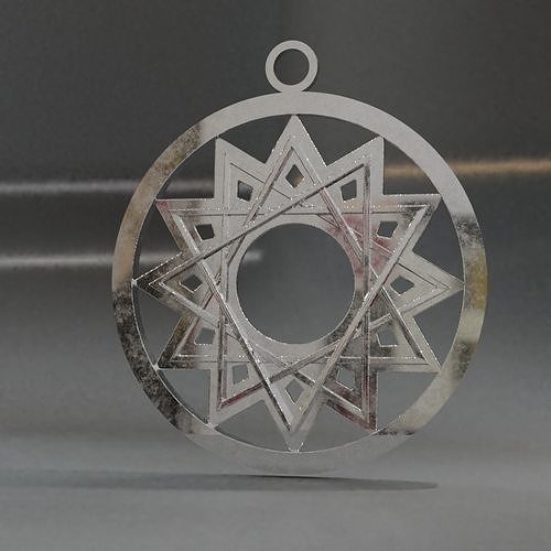 12 point star dodecagram 3D print model