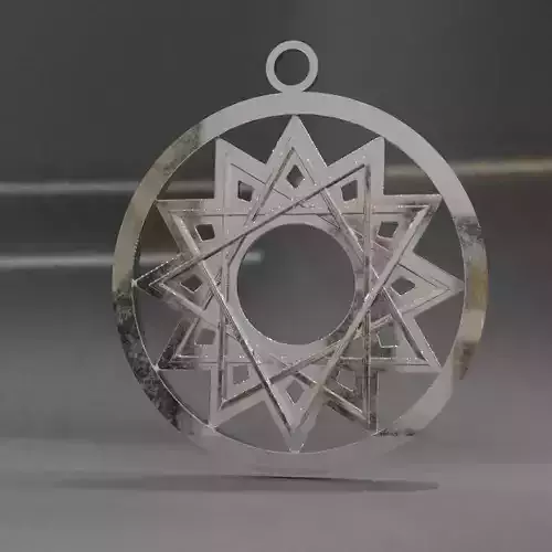 12 point star dodecagram 3D print model