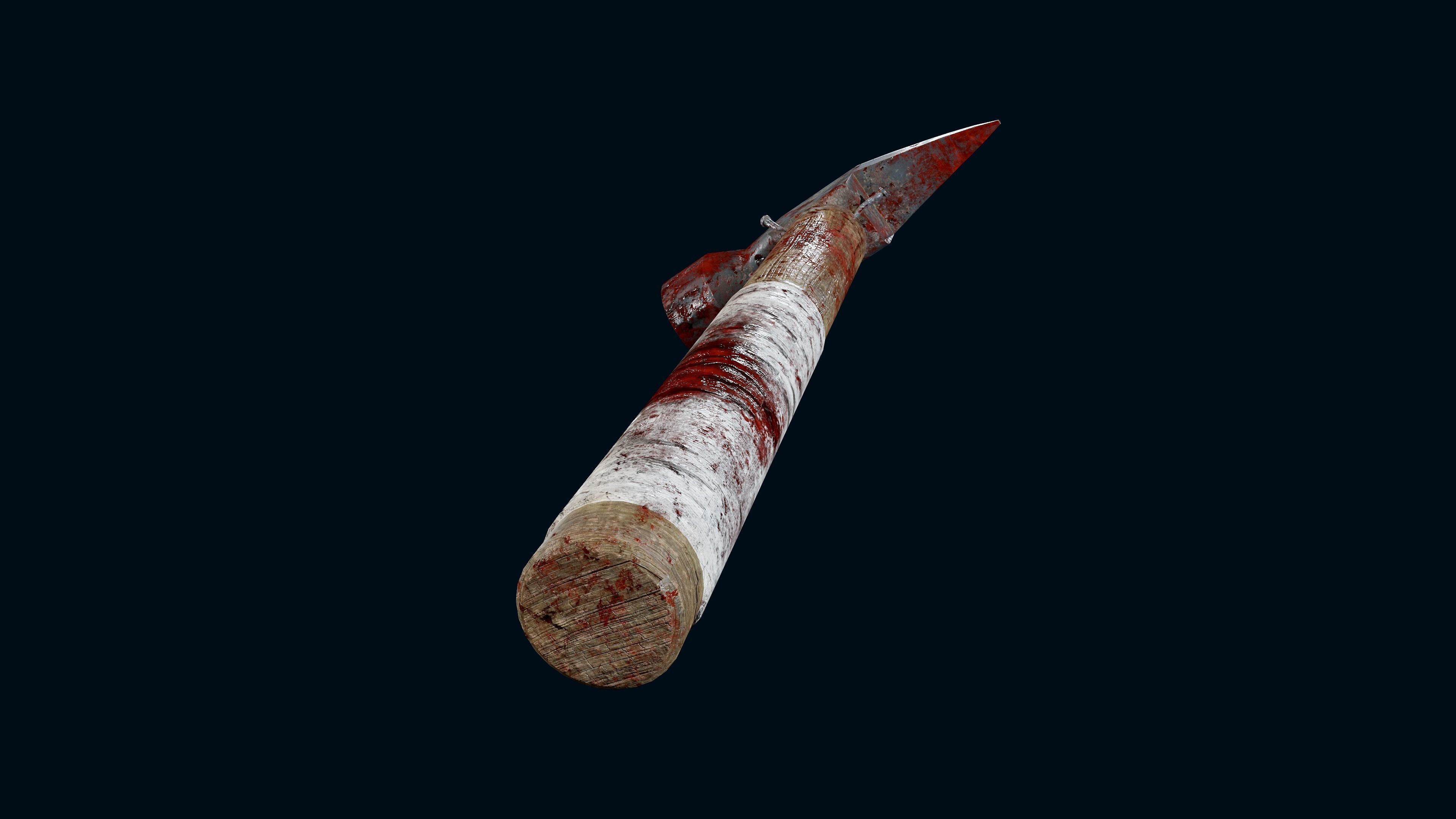 Bloody Hammer Low-poly 3D model_5