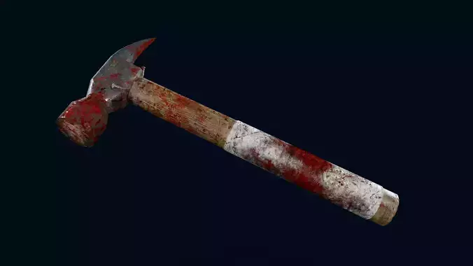 Bloody Hammer Low-poly 3D model
