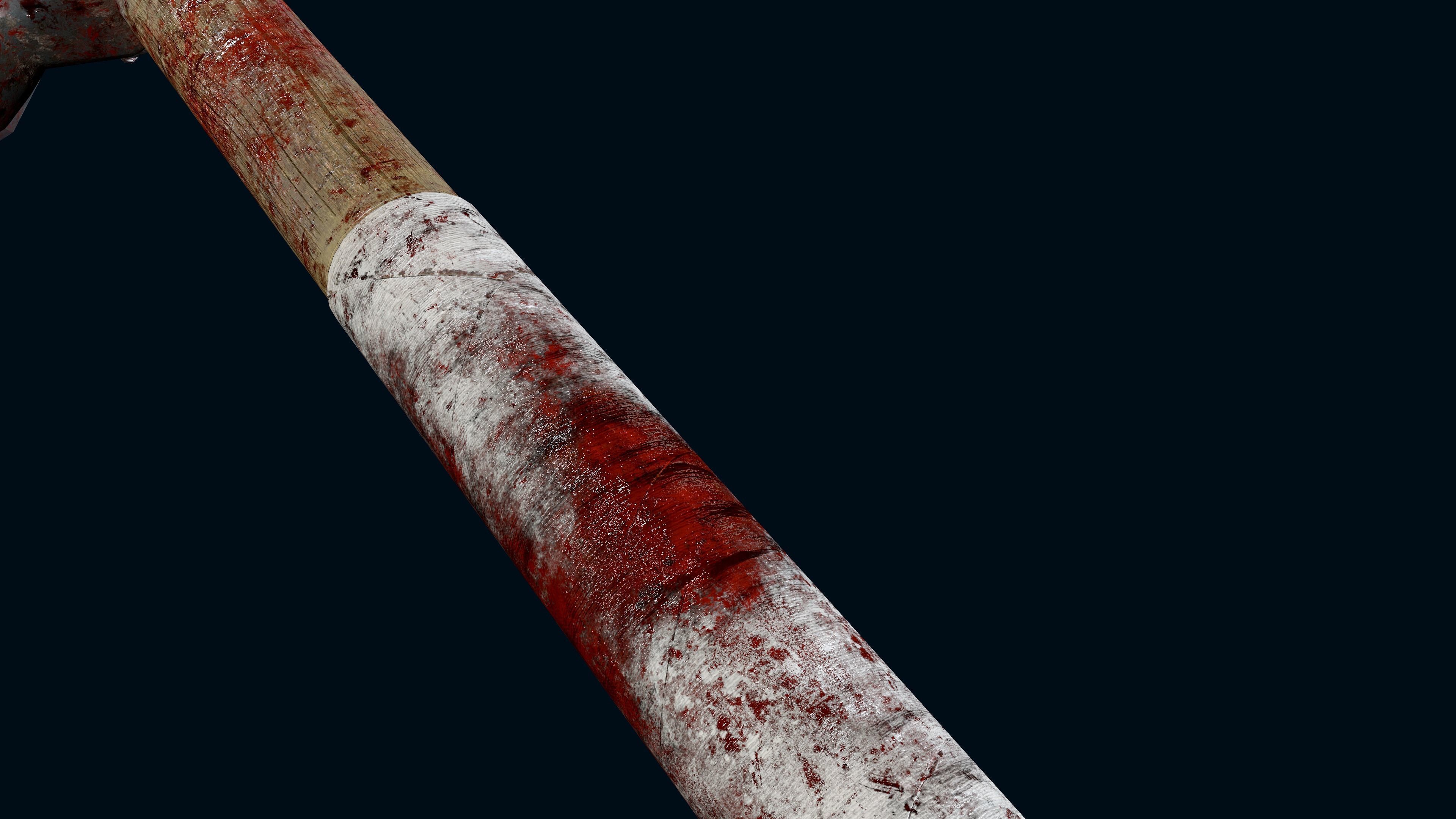 Bloody Hammer Low-poly 3D model_3