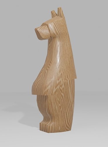 Dog Statue Low-poly 3D model