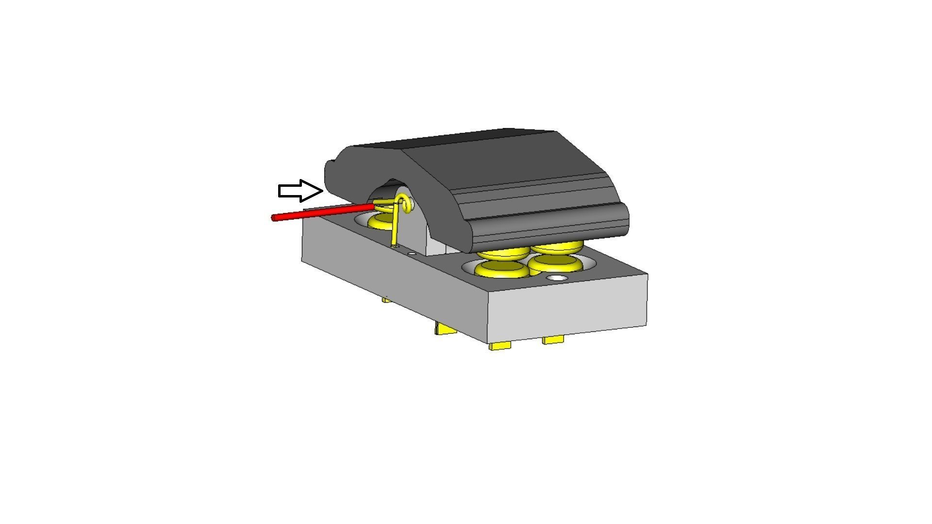 DPDT Momentary Switch 3D print model_3