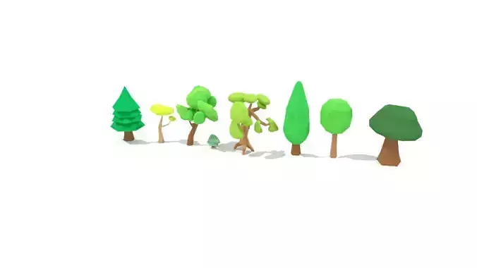 Low Poly Tree nature Pack