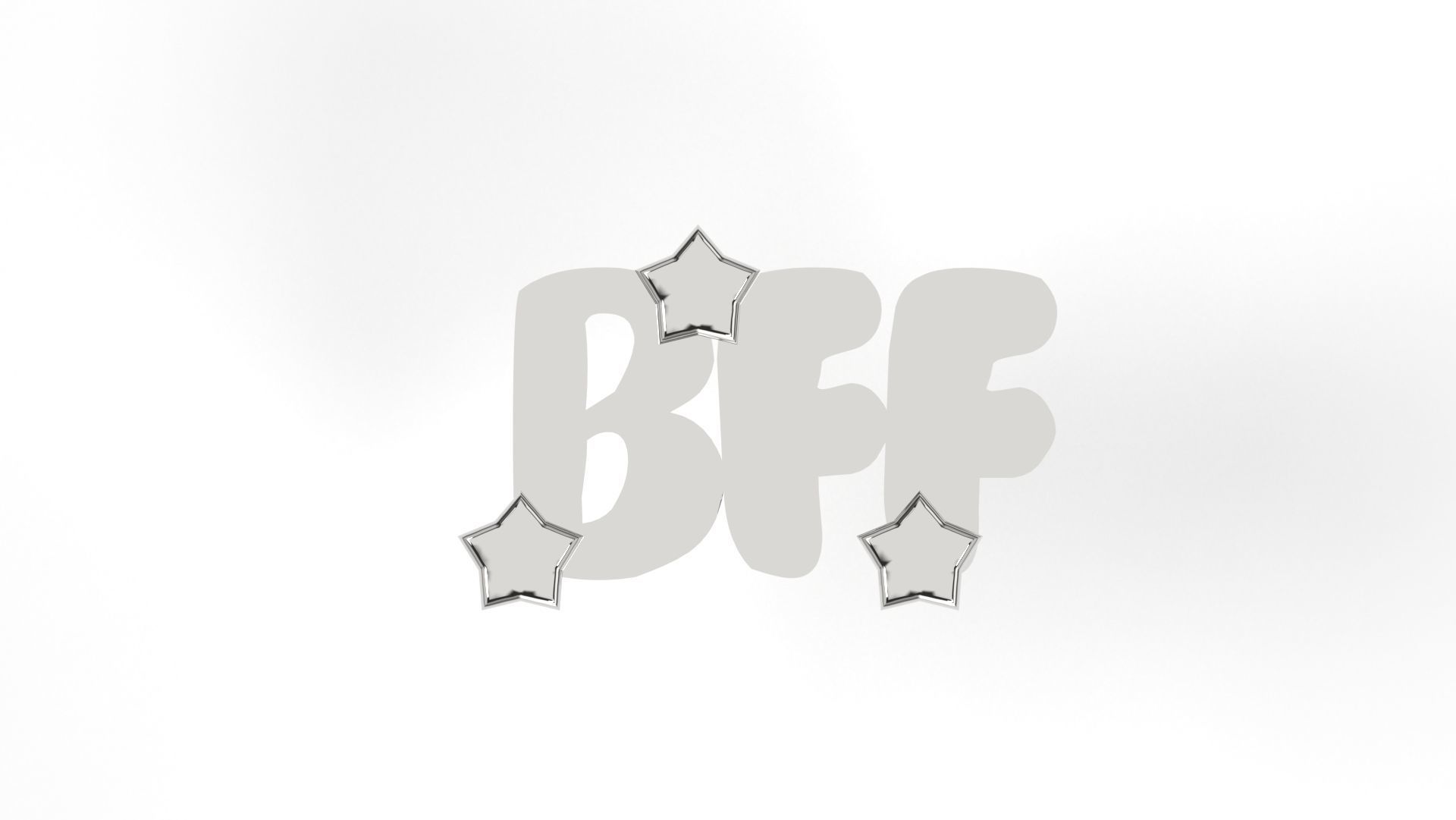 BFF Charm 3D print model_1