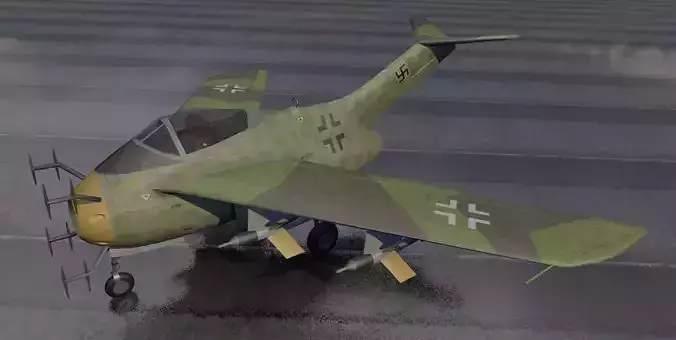 Focke-Wulf Ta-183N Huckebein 3D model