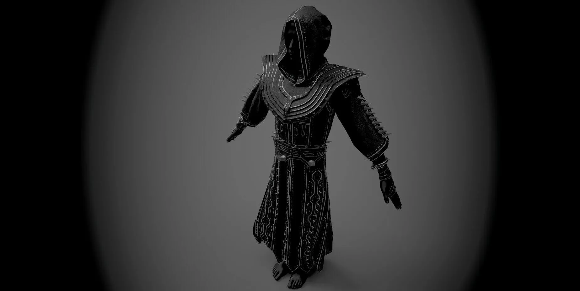 Dark Mantle with spikes 3D model