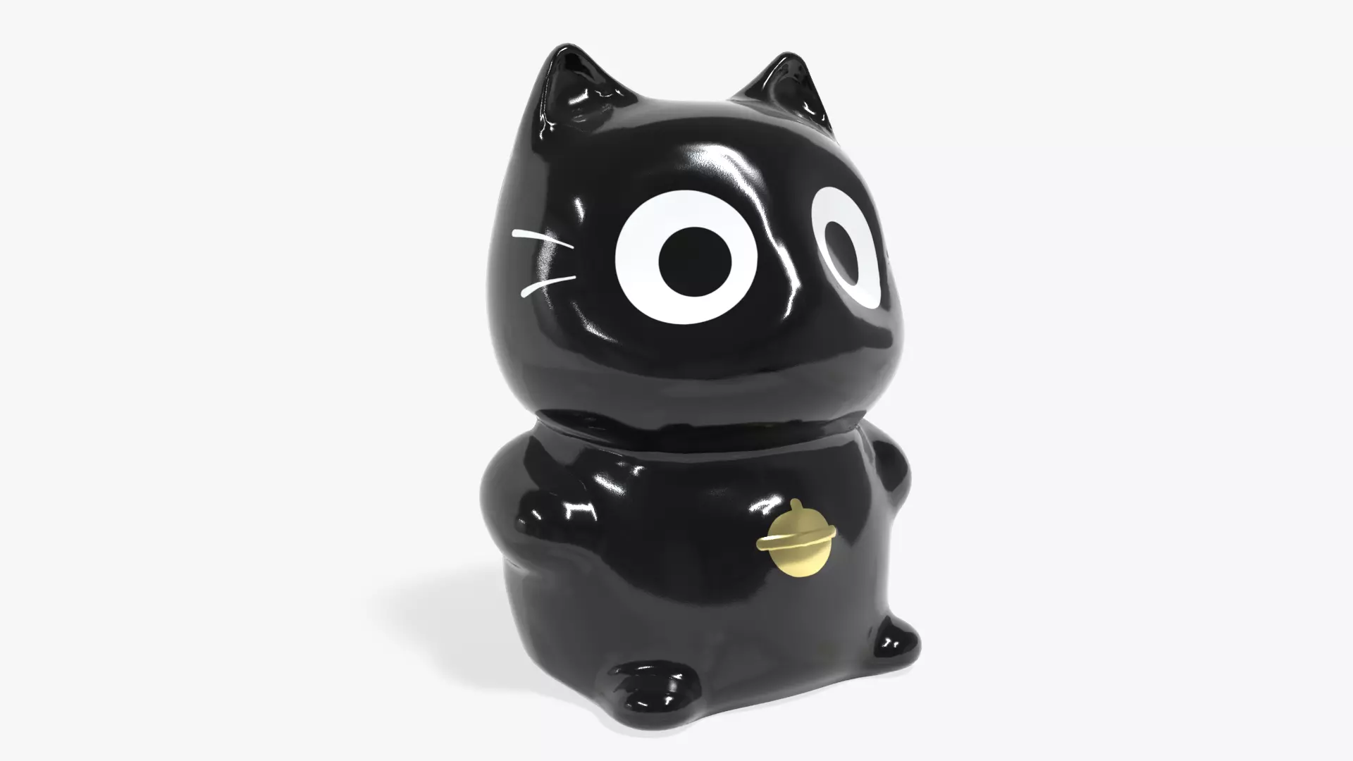 Lucky fortune cat Low-poly 3D model_0