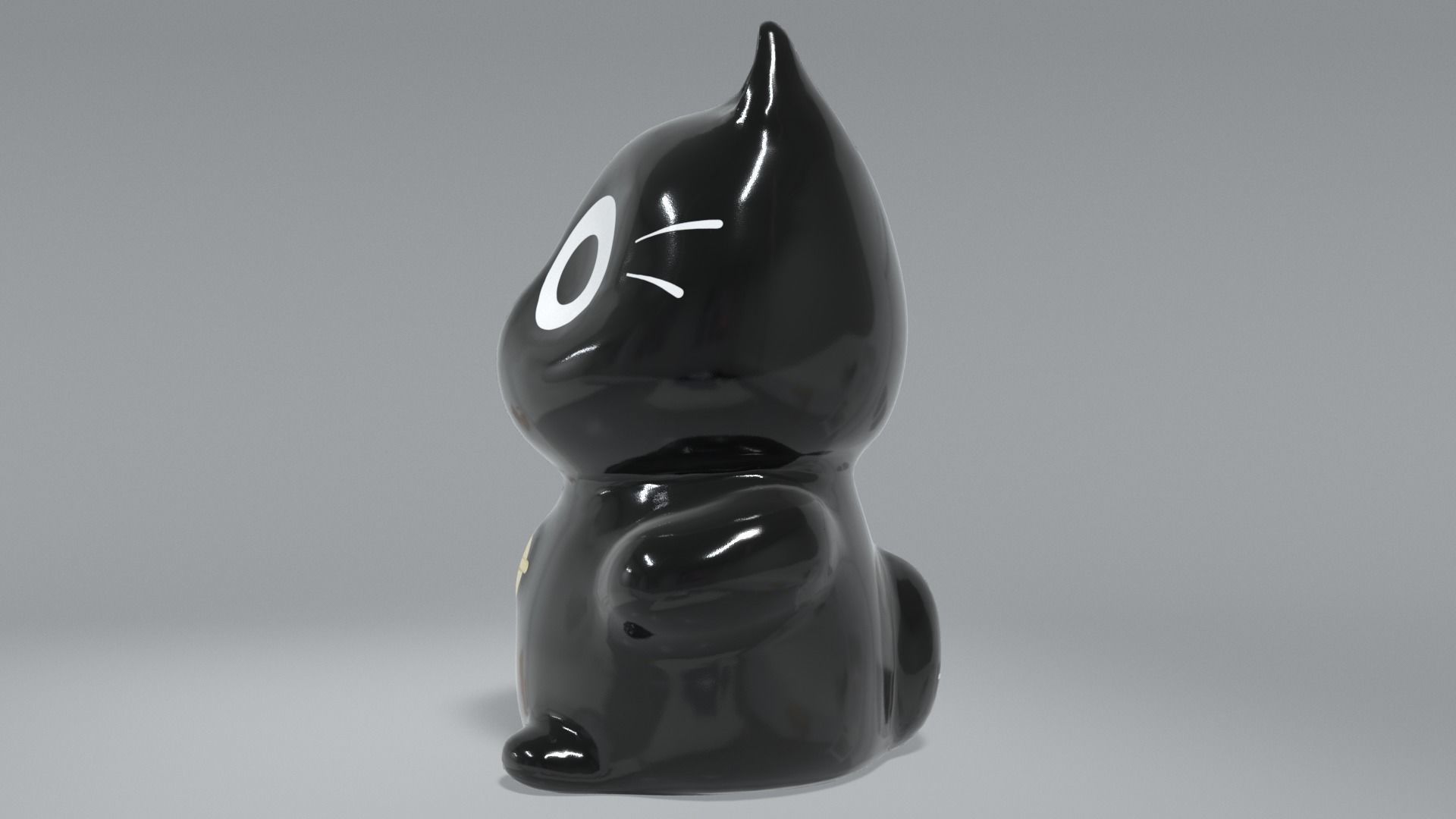 Lucky fortune cat Low-poly 3D model_5