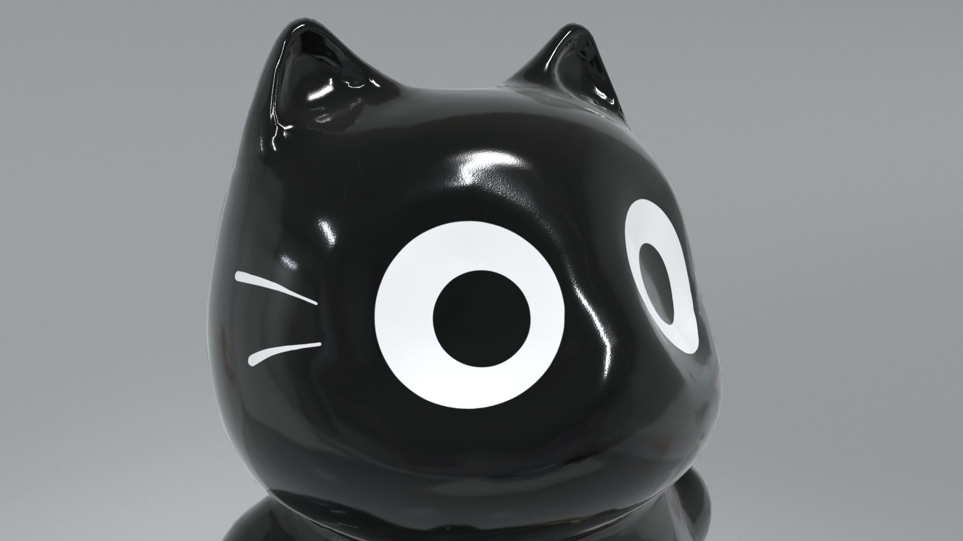 Lucky fortune cat Low-poly 3D model_3