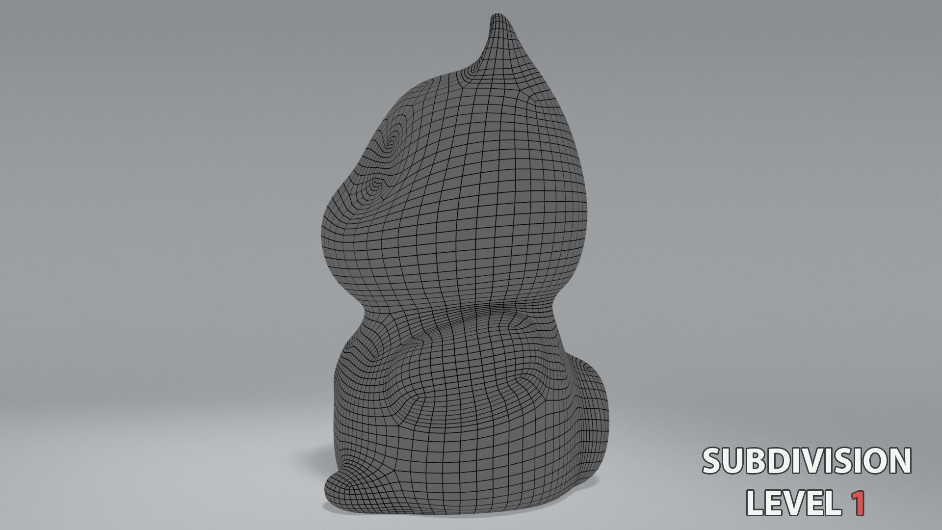 Lucky fortune cat Low-poly 3D model_16