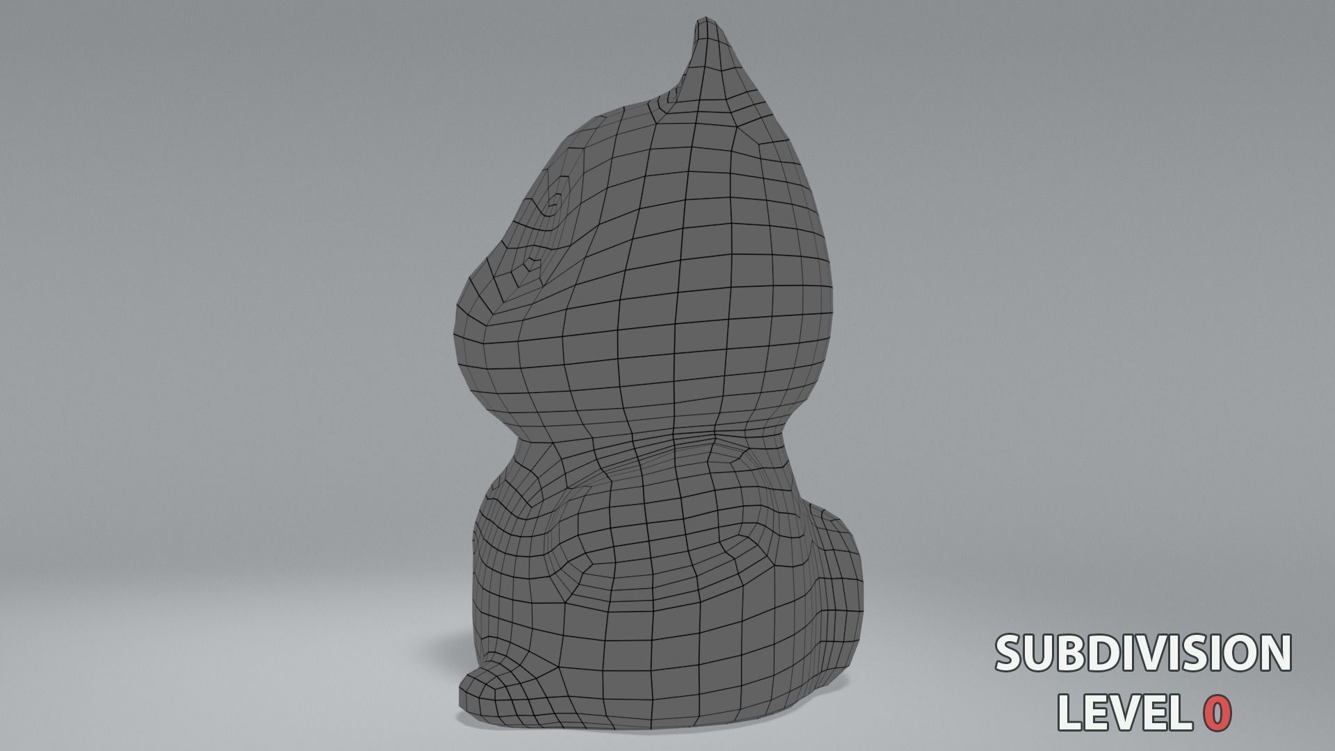 Lucky fortune cat Low-poly 3D model_15